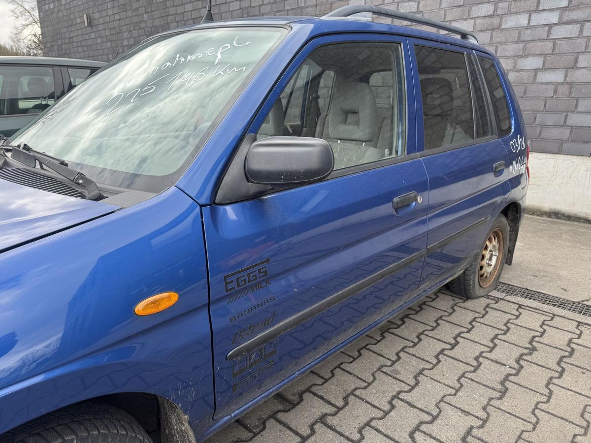 Mazda Demio original T&uuml;r vorn links 20P Innocent Blue Pearl Rohbau Bj.2000