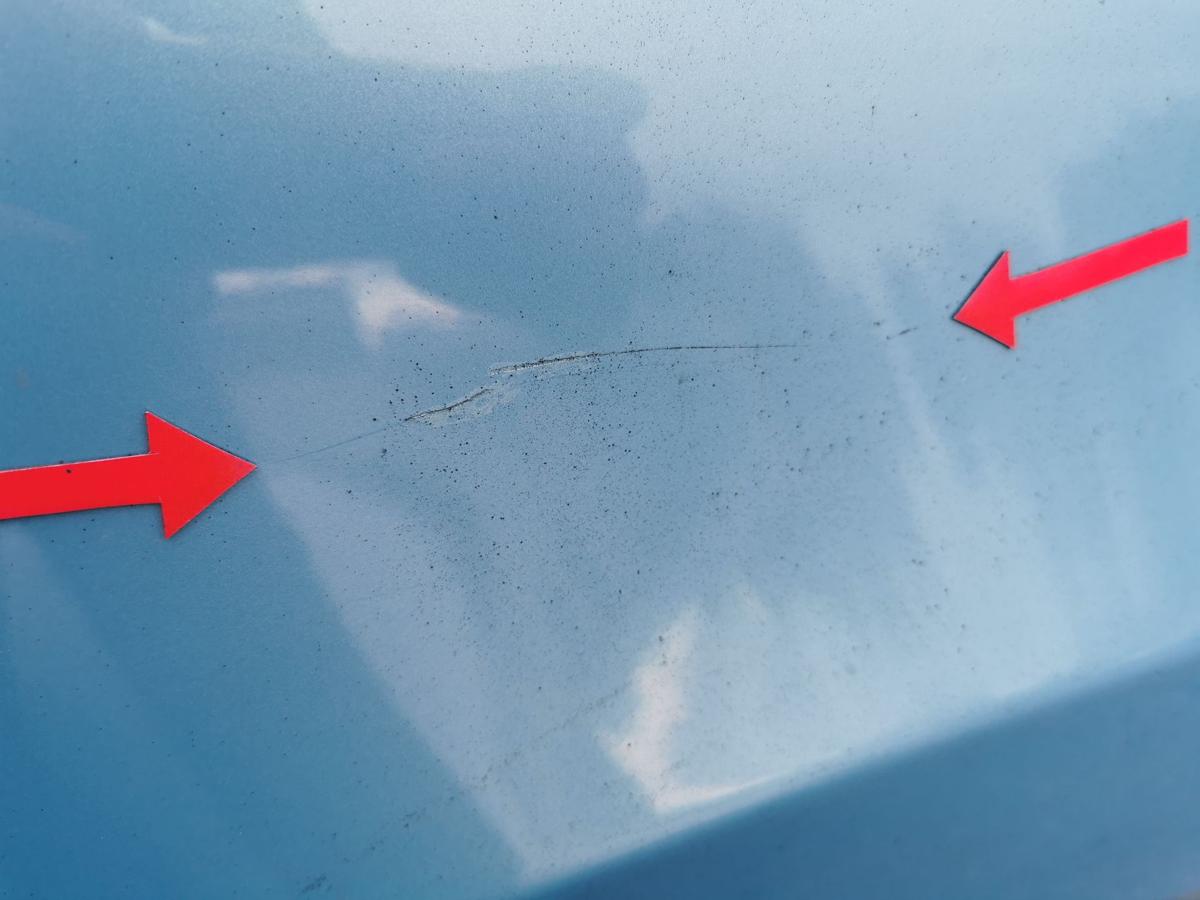 Ford KA RU8 Kotflügel Fender Seitenwand vorn rechts Scuba Blau KRATZER