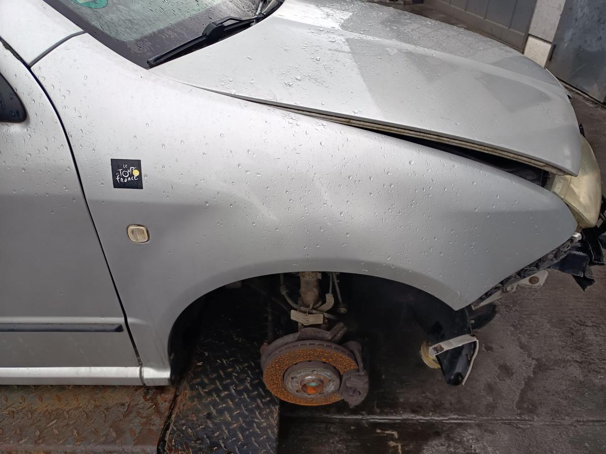 Skoda Fabia I 6Y original Kotfl&uuml;gel rechts Seitenteil F7T Diamantsilber Bj 2005