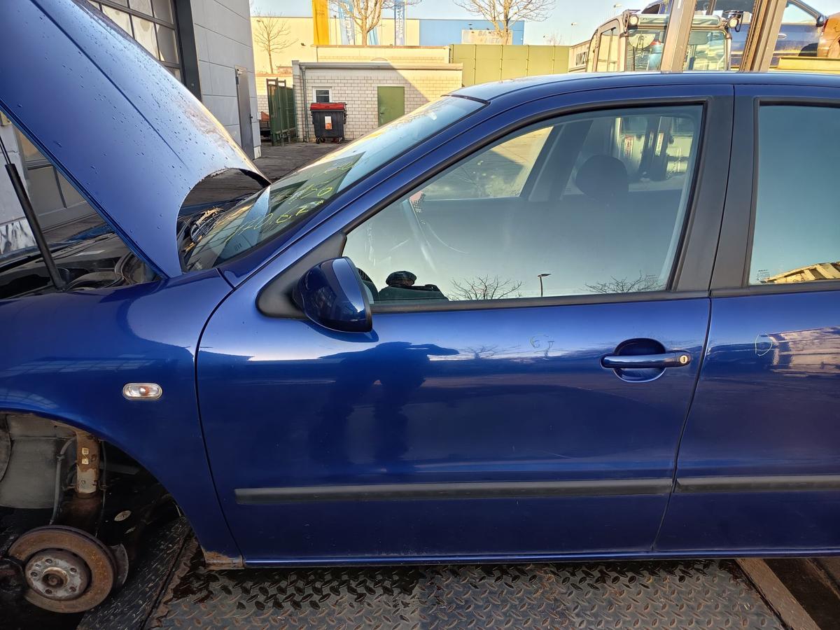 Seat Leon 1M original T&uuml;r vorn links Fahrer S5S Almeriablau Bj 2005