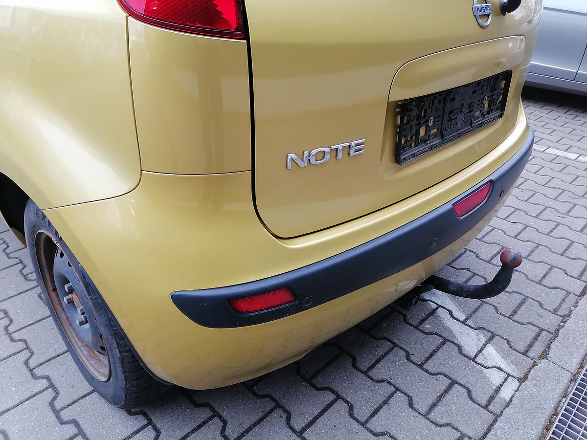 Nissan Note E11 Stoßstange hinten Stoßfänger PDC E42 Vivid Yellow 05-07