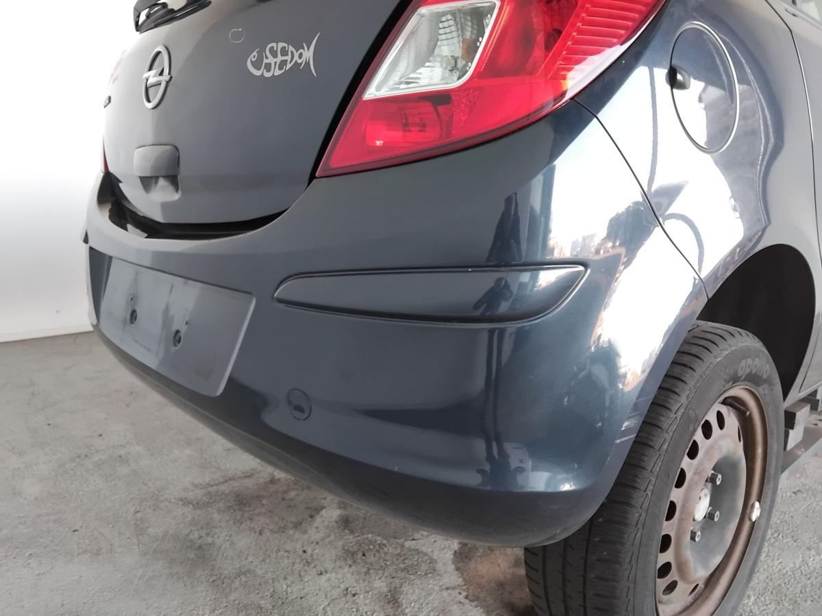 Opel Corsa D original Sto&szlig;stange Sto&szlig;f&auml;nger hinten 5-t&uuml;rig Ozeanblau Z22A BJ2014