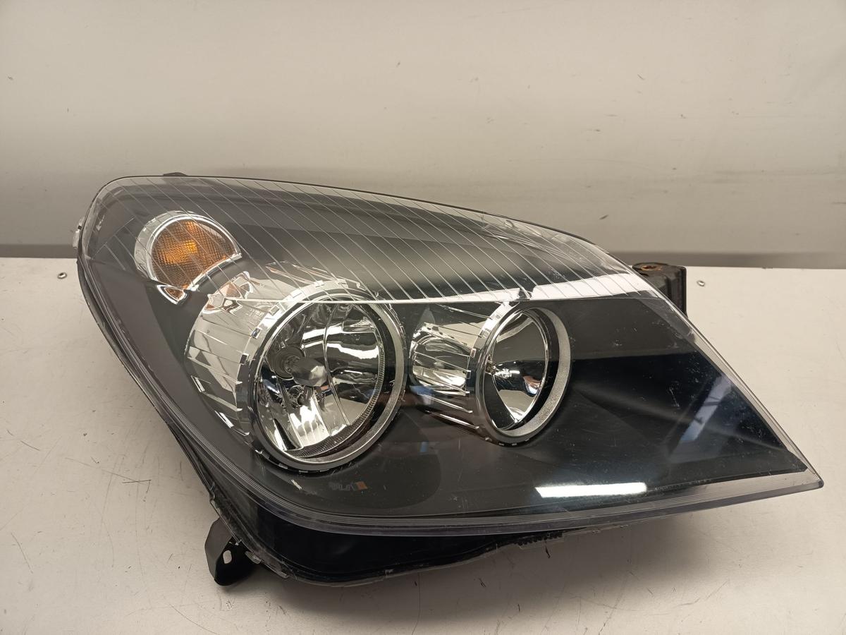 Opel Astra H Scheinwerfer rechts Halogen schwarz hinterlegt Facelift Bj 09