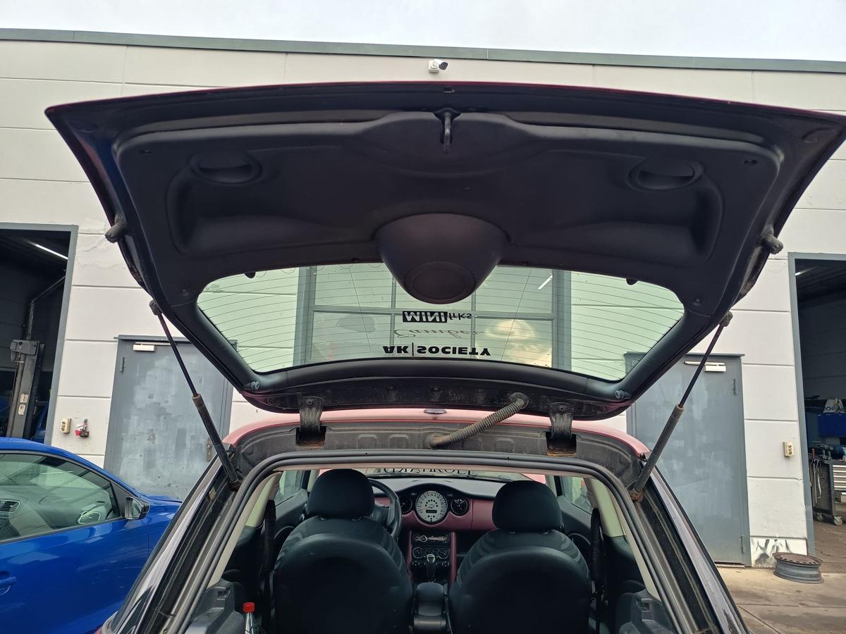 Mini One R50 original Heckklappe mit Scheibe matt rot foliert Bj 2004