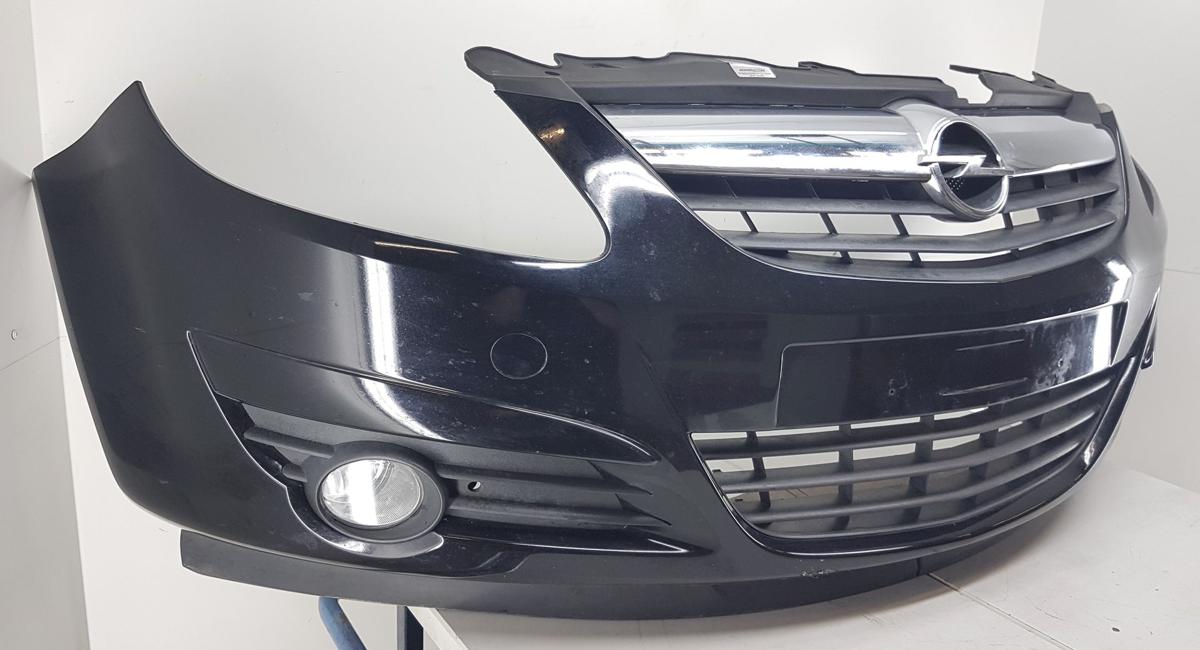 Opel Corsa D Sto&szlig;stange Sto&szlig;f&auml;nger vorn in 2HU Saphirschwarz met Bj08