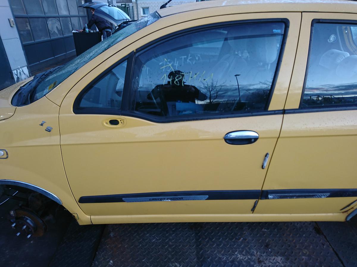 Chevrolet Matiz II 2 orig Tür VL Fahrertür electric yellow Bj 2008