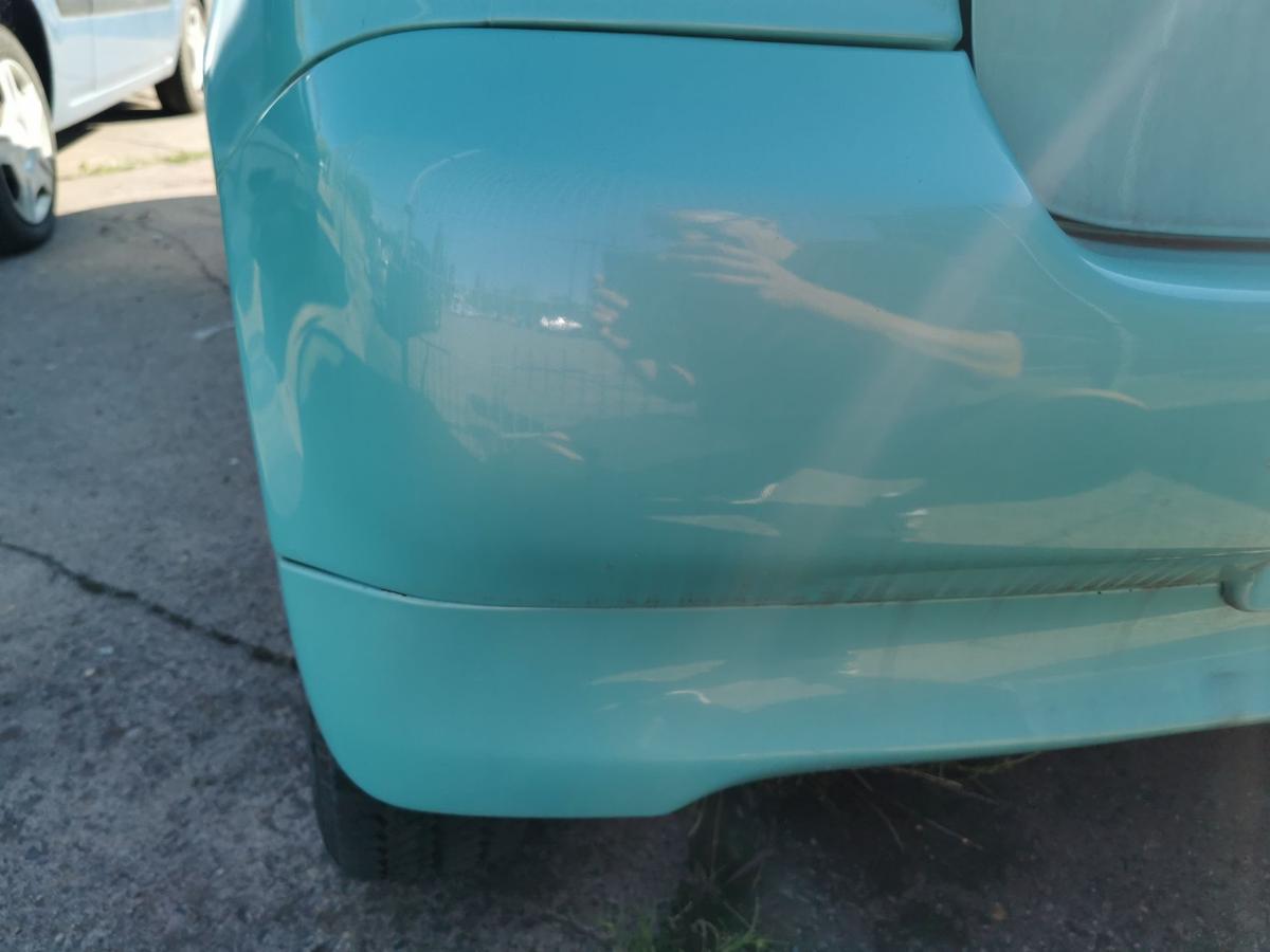 Toyota Yaris XP10 Stossstange Stossfänger Bumper hinten 764 Light Aqua Met 3trg