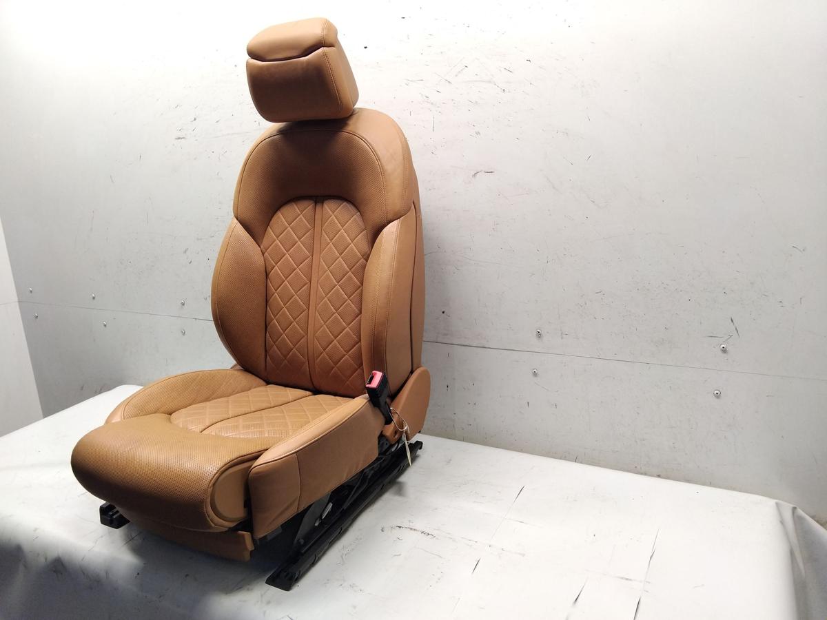 Audi A8 D4 4H orig Sitz Massagesitz vorn rechts beheizt bel&uuml;ftet Memory BJ2015 Leder muskatbraun