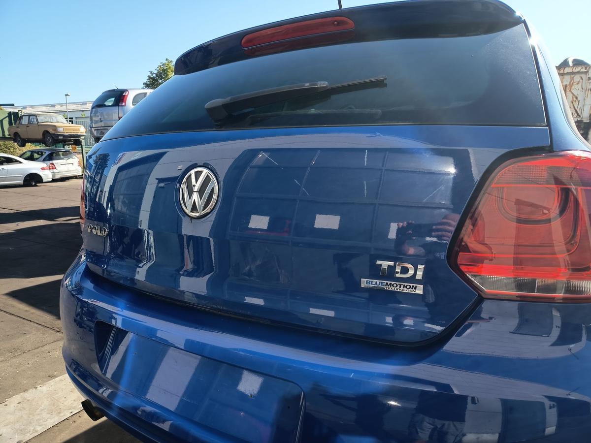VW Polo 6R orig Heckklappe mit Scheibe Kofferraum LD5E Blau Bj 2011
