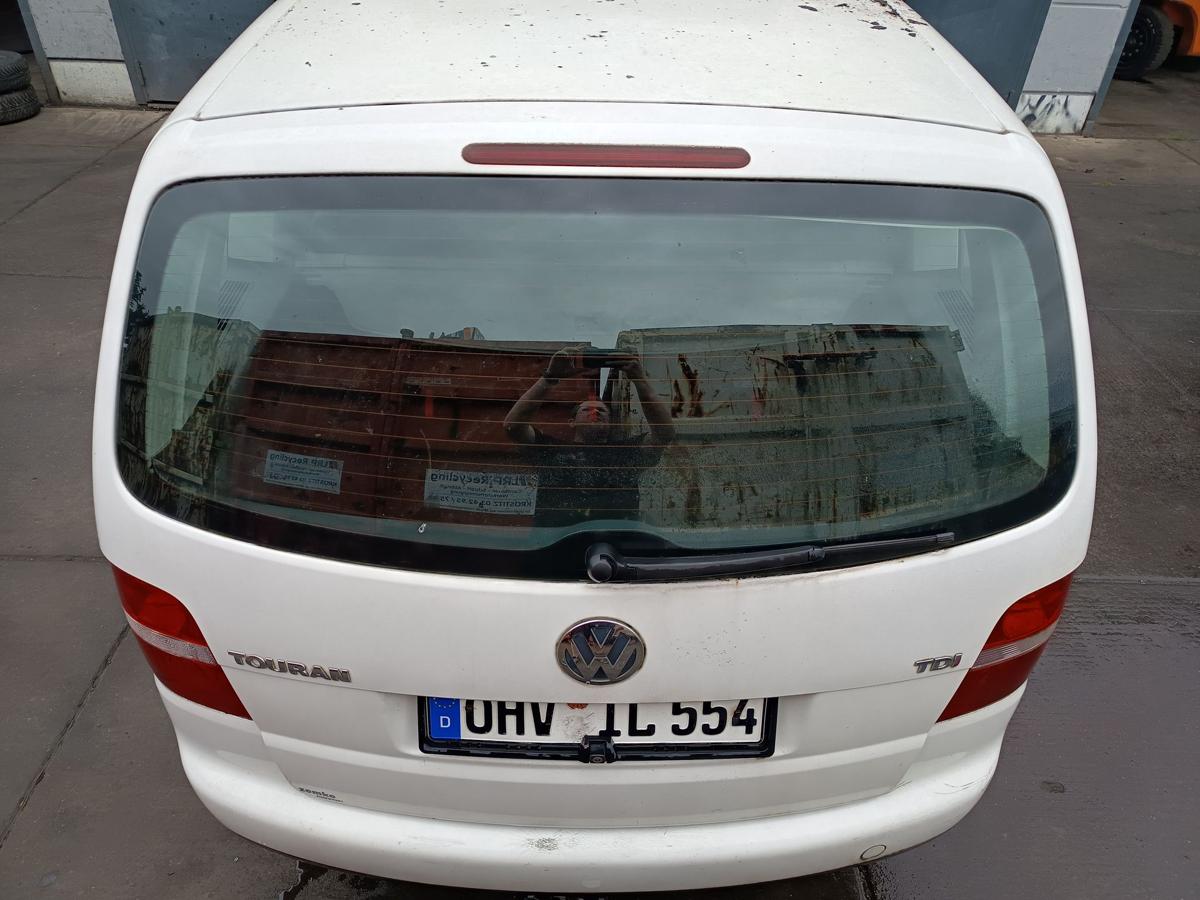 VW Touran 1T original Heckklappe mit Scheibe Rost LB9A Candywei&szlig; Bj 2004