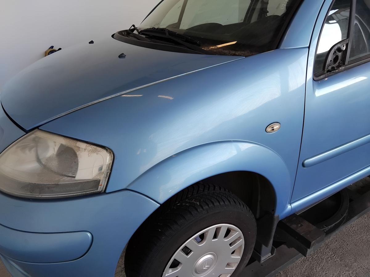 Citroen C3 original Kotfl&uuml;gel vorn links KMY Lucia Blau Metallic BJ2005