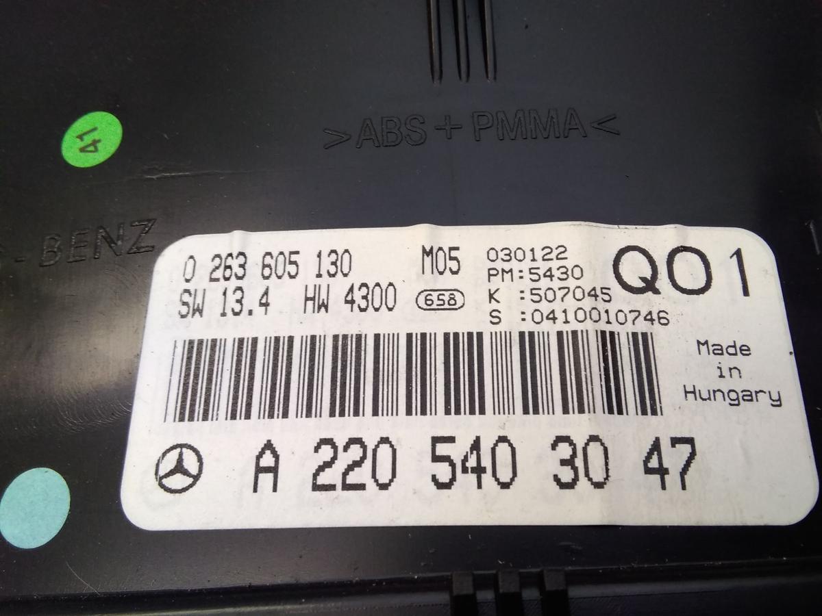 Mercedes S-Klasse S55 AMG W220 original Kombiinstrument Tacho Armatur Bj.2001