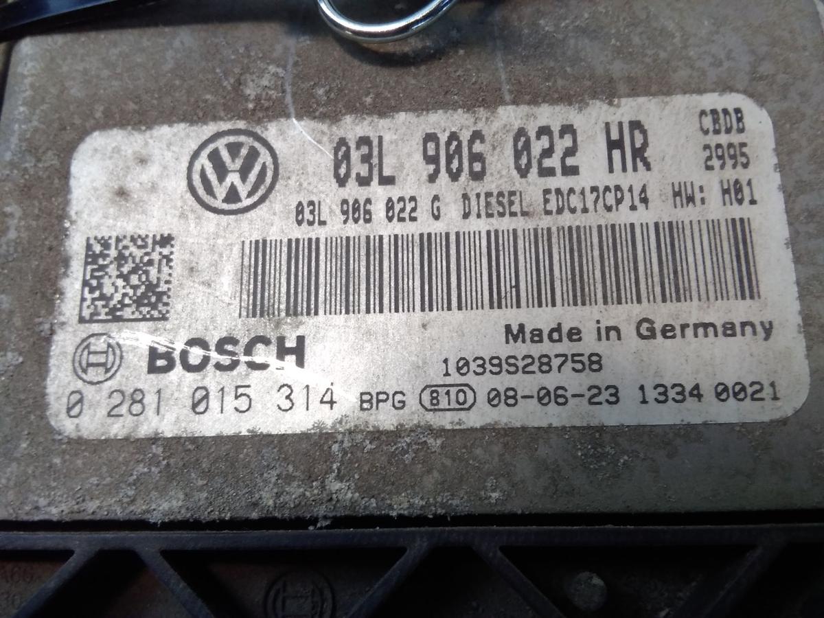 VW Golf 5 Variant Motorsteuergerät 2.0TDI 103kw CBDB Bj.2008