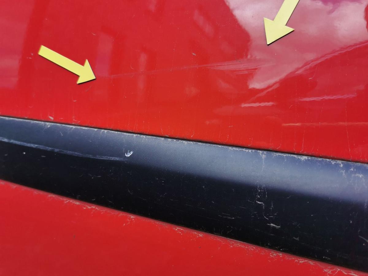 Peugeot 207 SW WE Tür Autotür Fondtür hinten rechts Rohbautür KKN Rouge Aden