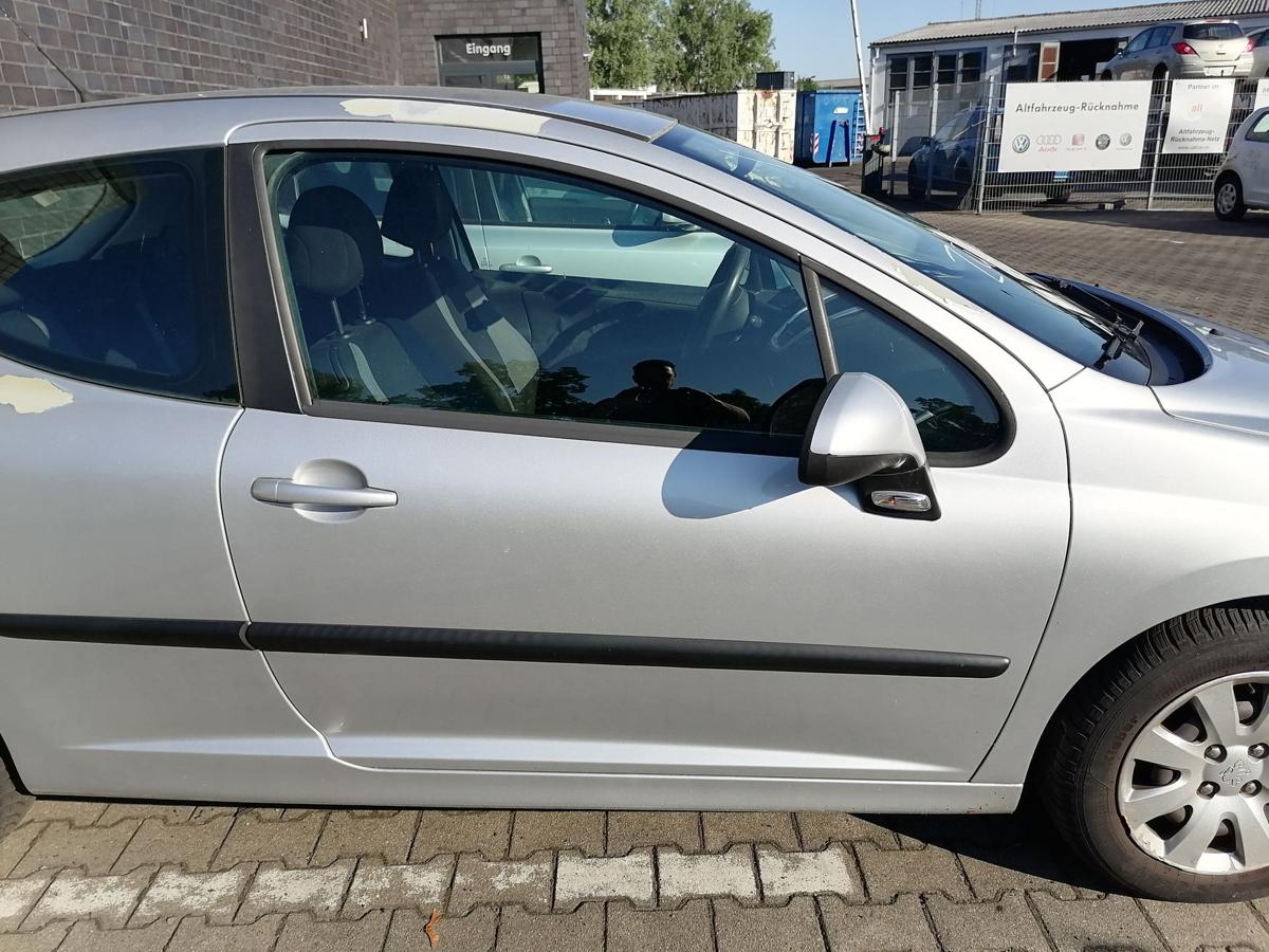 Peugeot 207 original T&uuml;r vorn rechts EZR Aluminium Grau 3-T&uuml;rer Rohbau Bj.2007