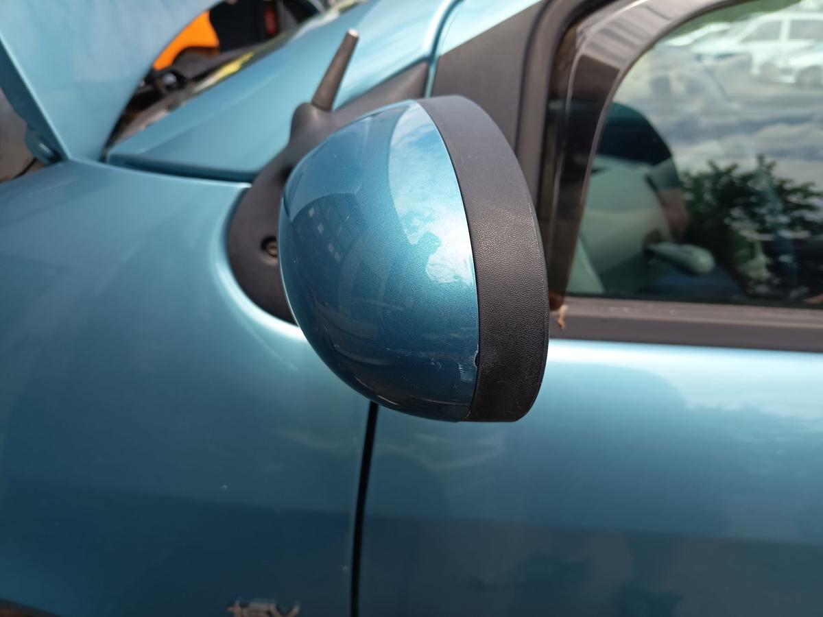 Renault Twingo C06 orig Au&szlig;enspiegel links elektrisch TEF47 Zykladenblau Bj 02