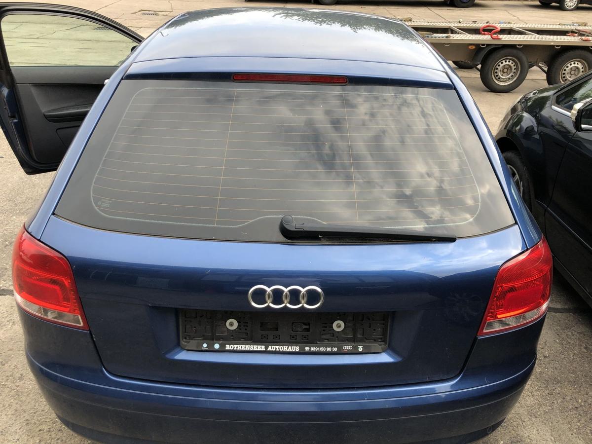 Audi A3 8P ab05 Heckklappe mit Heckscheibe nur f&uuml;r 3 t&uuml;rer LZ5C Mauritius Blau