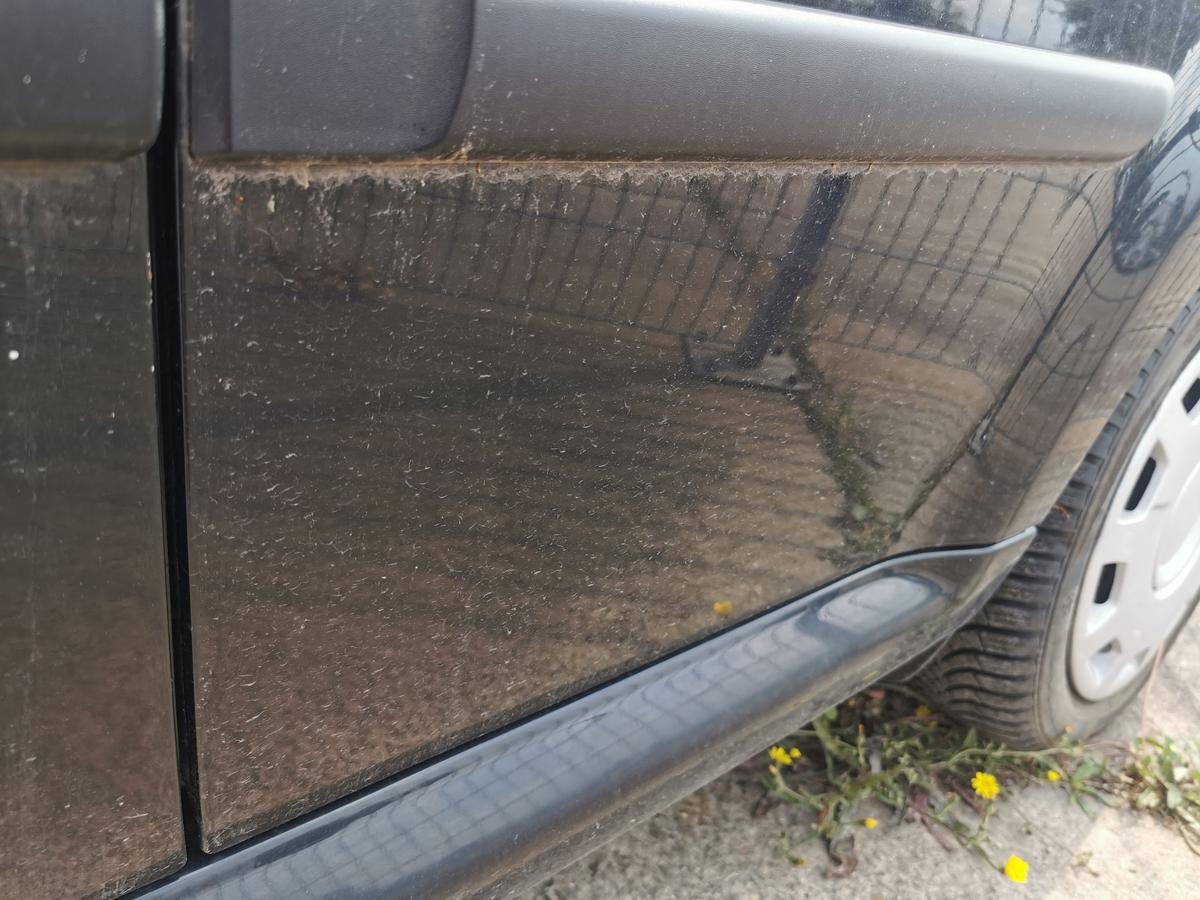 Citroen C1 P Tür Autotür Rohbautür Fondtür hinten links EXZ Schwarz Metallic