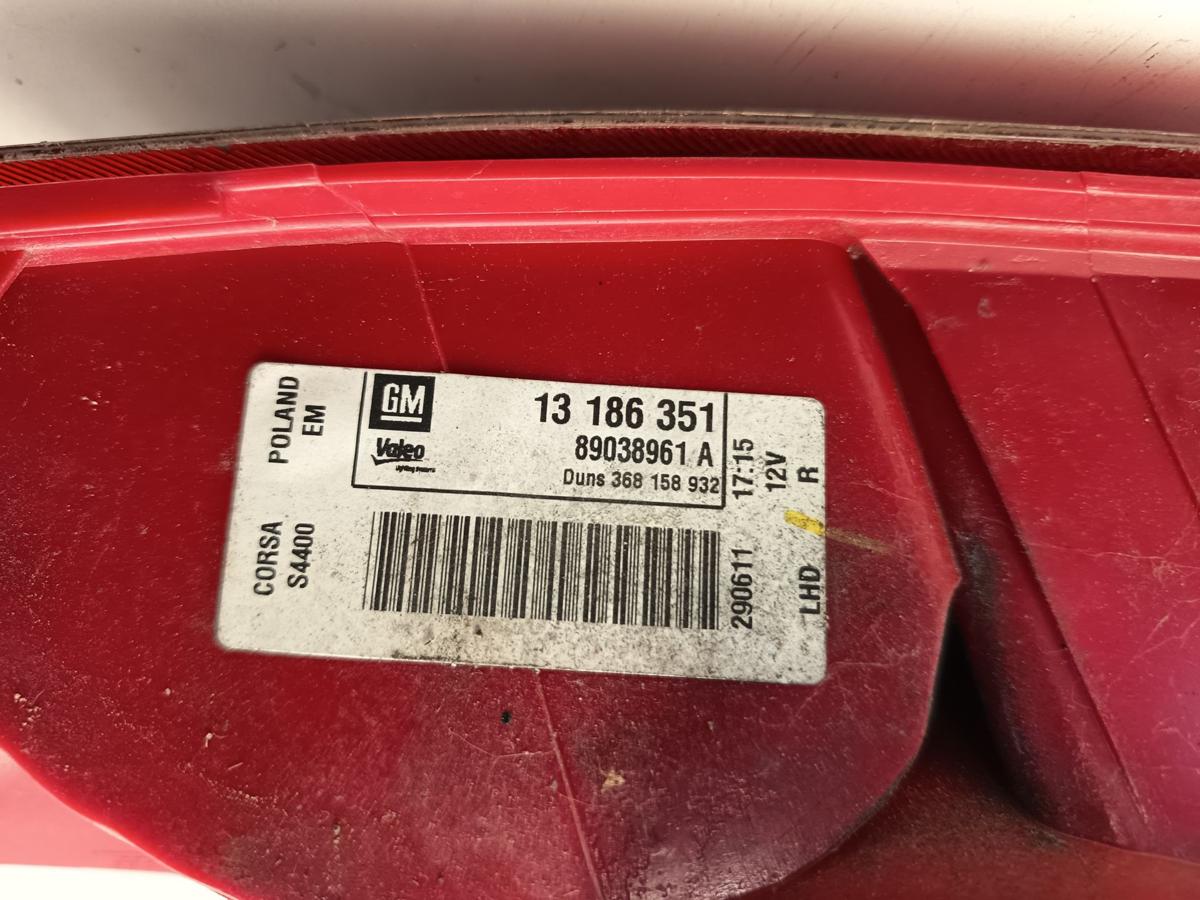 Opel Corsa D original R&uuml;ckleuchte rechts R&uuml;cklicht hinten Fond Bj 2011