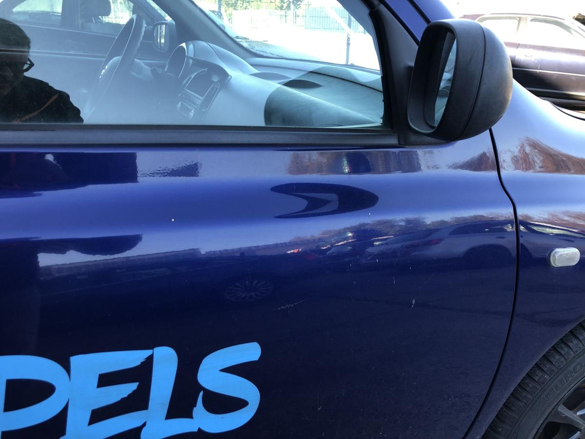 Nissan Micra K12 Tür vorn rechts Beifahrertür Rohbau BW6 Dark Blue Perl 3 türer