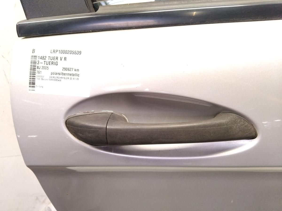 Mercedes A-Klasse W169 T&uuml;r vorn rechts Beifahrert&uuml;r 3t&uuml;rig BJ2005 761 polarsilber