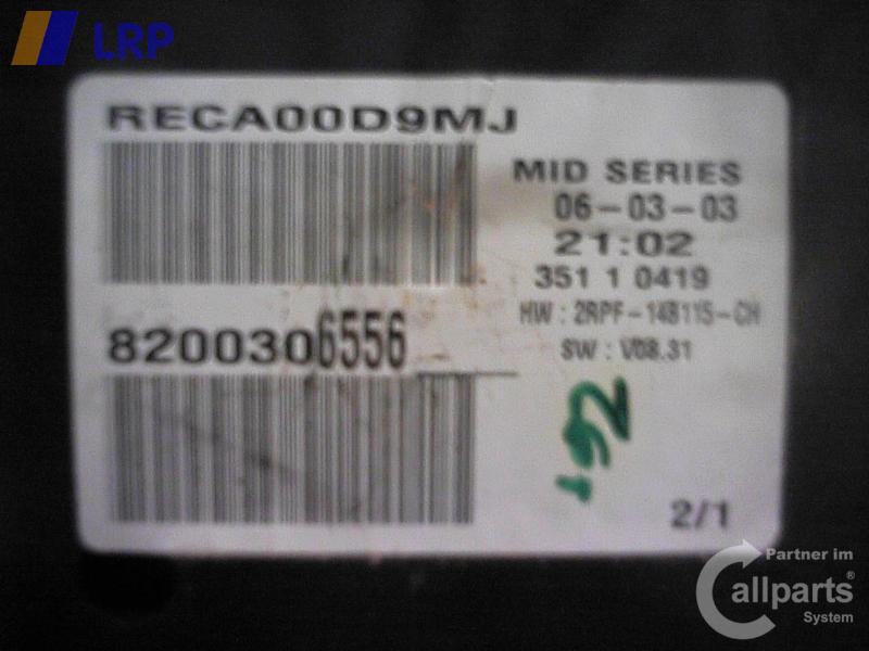 Renault Megane 2 Tacho Kombiinstrument 8200306556 VISTEON BJ2003