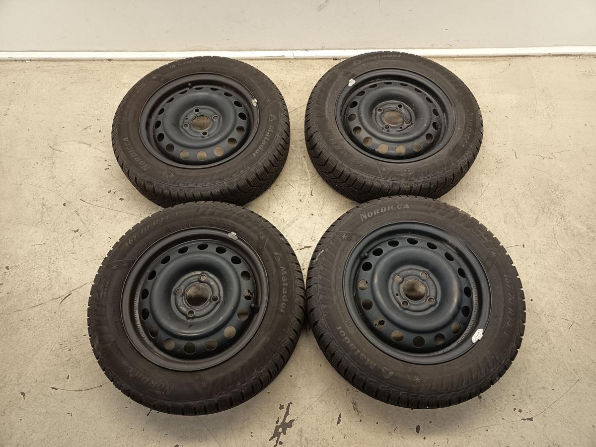 Nissan Micra K12 original Stahlfelgen mit Winterreifen 14 Zoll