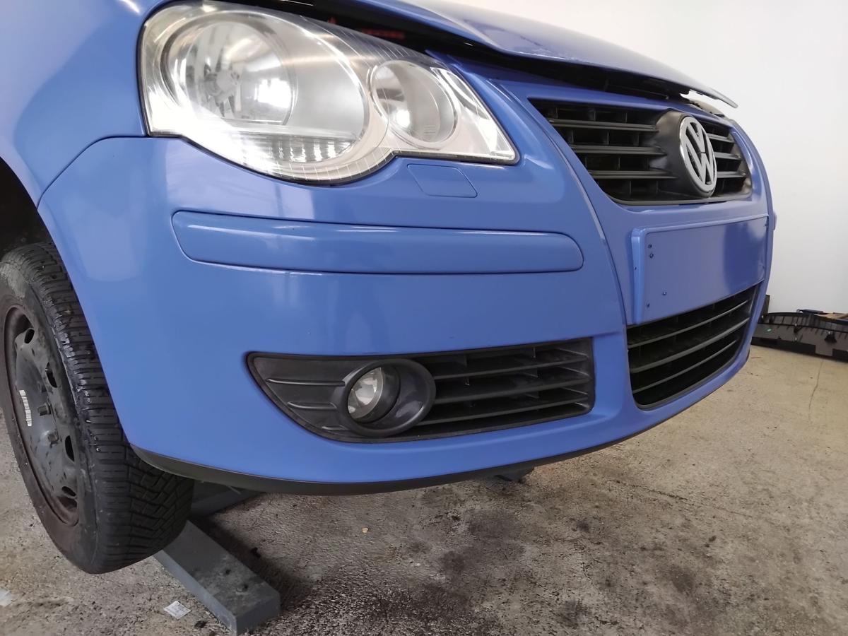 VW Polo 9N3 original Sto&szlig;stange Sto&szlig;f&auml;nger vorn summerblue LA5F BJ2009 SRA