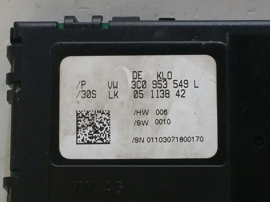 Volkswagen Passat 3C Bj.08 orig. Steuerger&auml;t Lenks&auml;ule 3C0953549L