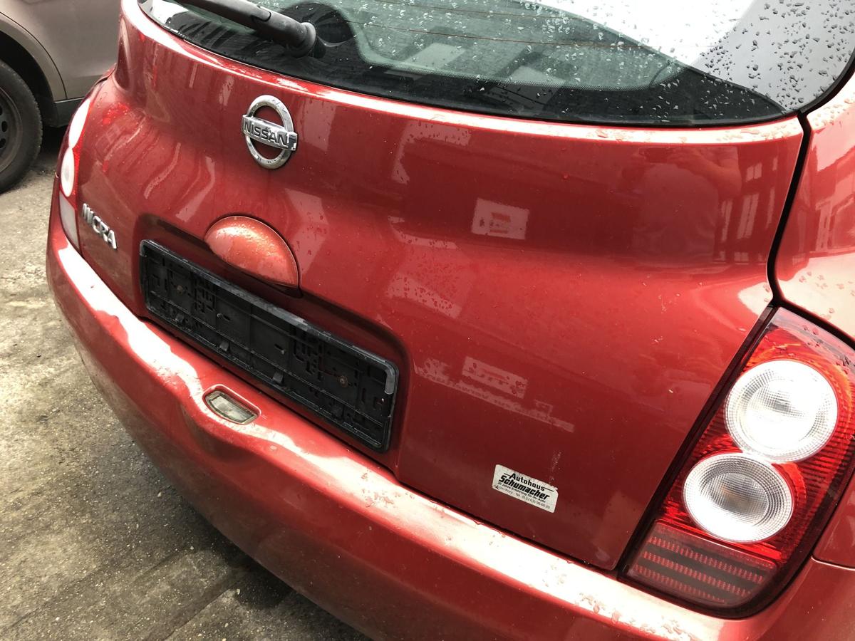 Nissan Micra K12 Heckklappe mit Heckscheibe Kofferklappe Heckdeckel Roh A32 Red