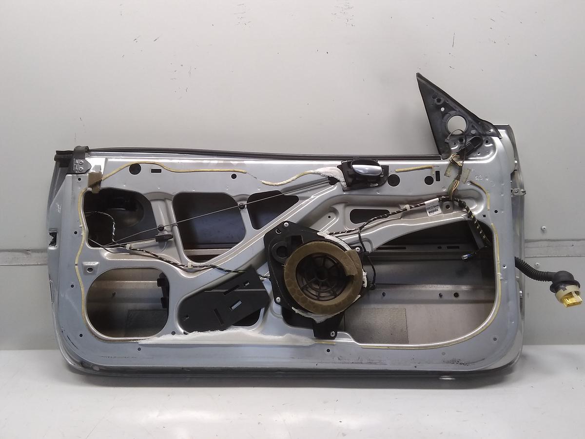 Peugeot 206CC Bj.2005 Tür links Fahrertür silber EZR aluminiumgraumet.