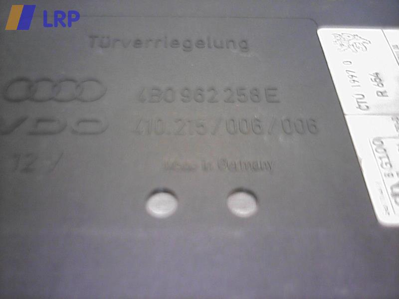 STEUERGER ZENTR-VERR; Steuereinheit und Pumpe; A6/S6 (4B,BIS 05/01); TYP 4B AB 05/97 BIS 05/01; 4B0962258E; 4B0962258E