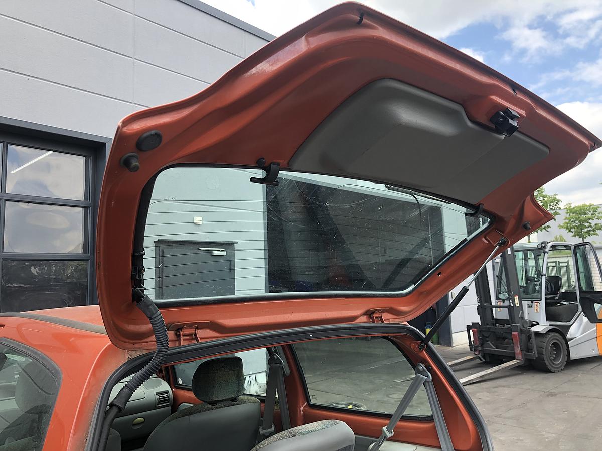 Renault Twingo I orig Heckklappe mit Scheibe OV327 Tropical Orange Bj 99