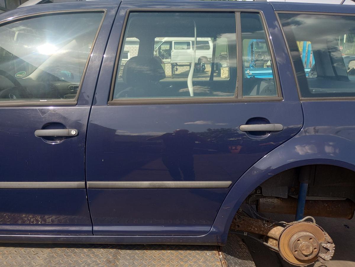 VW Golf VI 4 Variant orig Tür hinten links Fahrerseite LA5G Blau Bj 2000