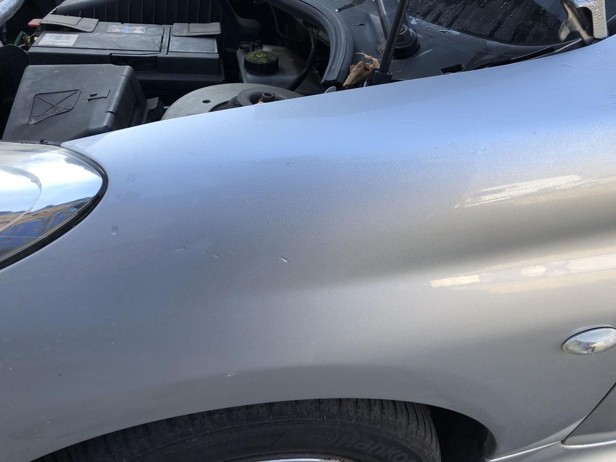Peugeot 206+ Kotfl&uuml;gel vorn links Fahrerseite Seitenwand EZR Aluminiumgrau Met
