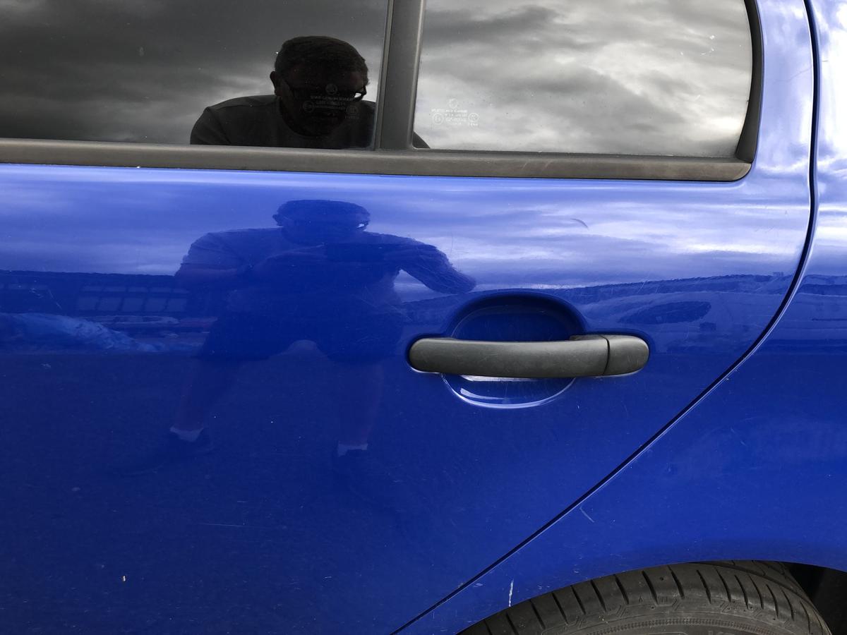 Skoda Fabia 6Y T&uuml;r hinten links Fondt&uuml;r im Rohbau 5 t&uuml;rer LF5K Dynamic Blau