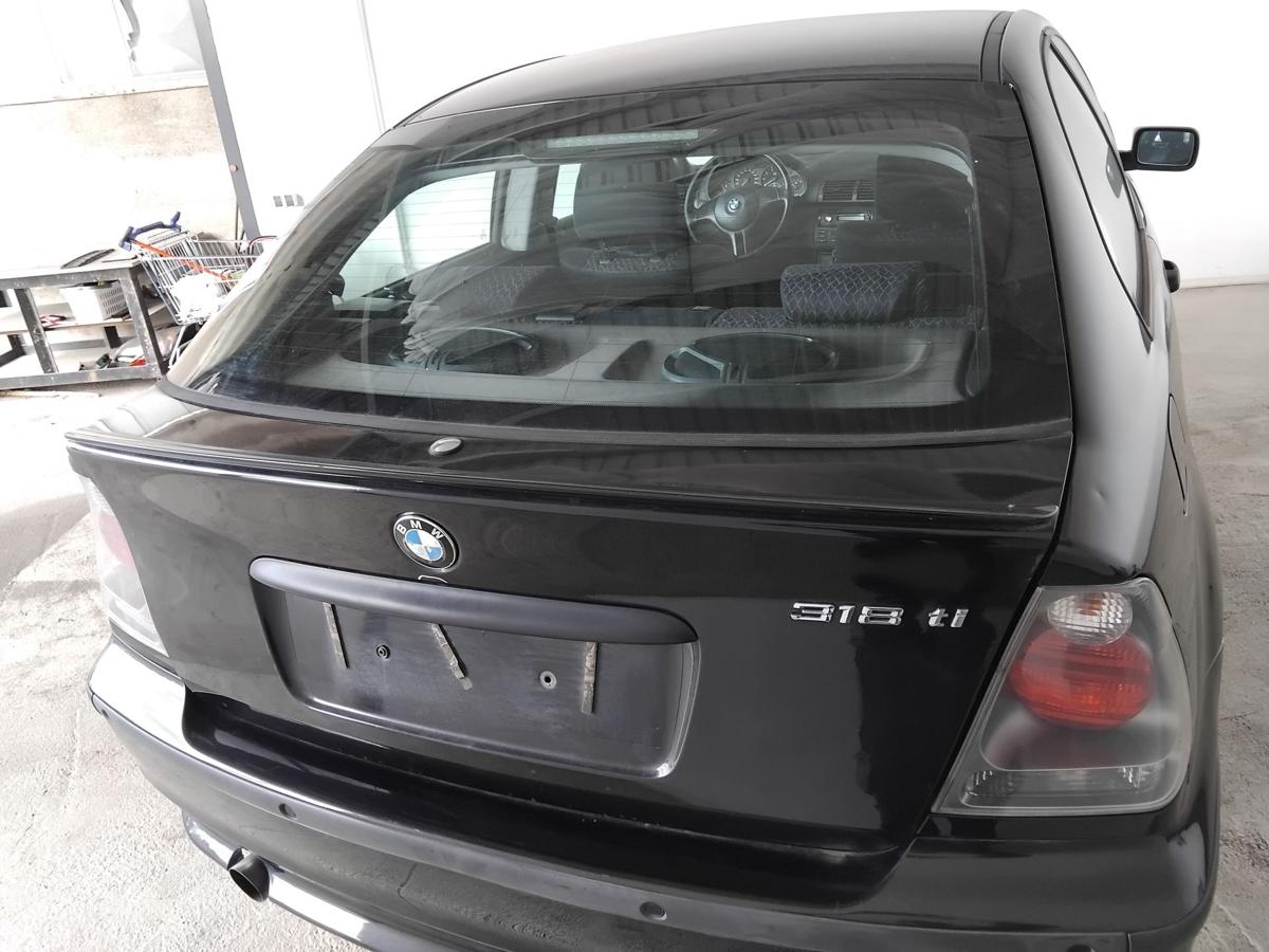 BMW 3er E46 Compact Heckklappe 475 Blacksapphiremetallic mit Heckscheibe BJ2002
