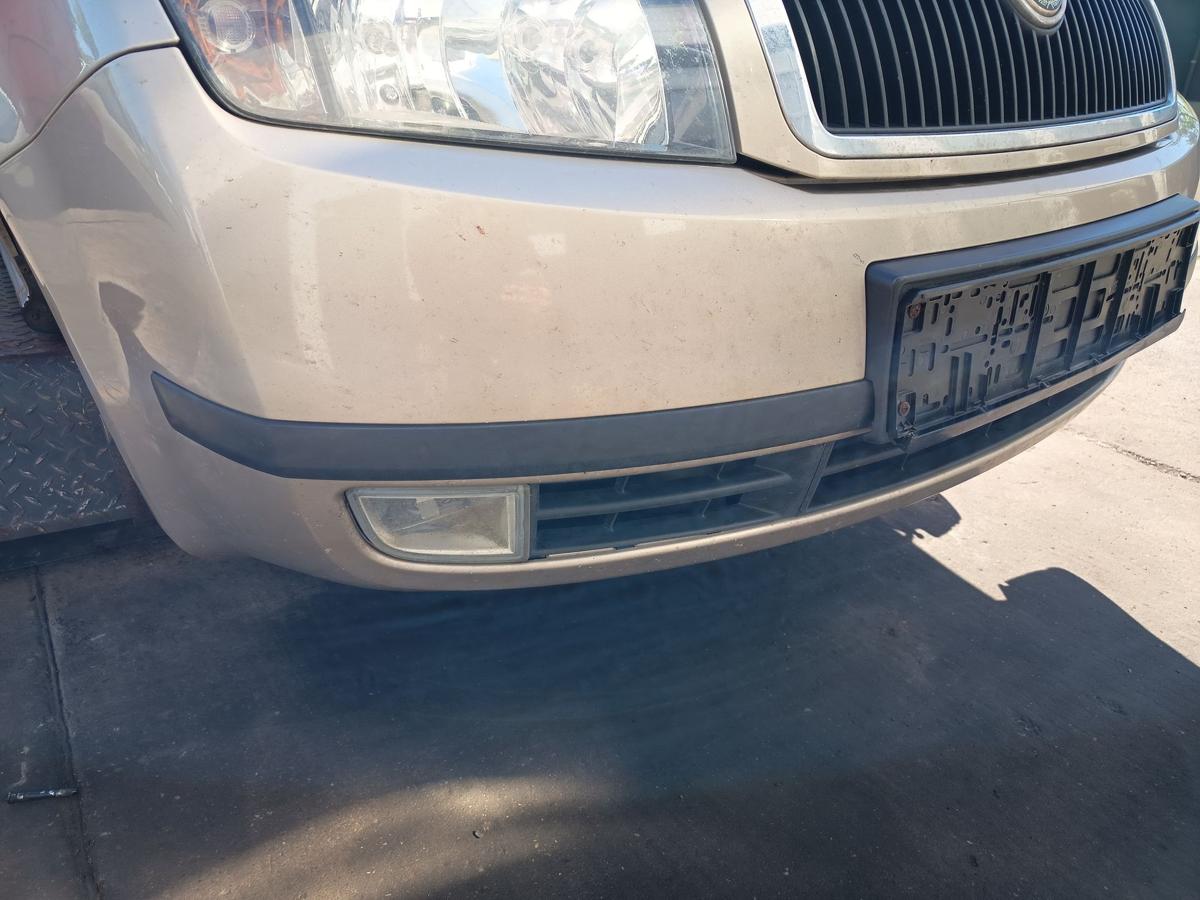 Skoda Fabia 6Y original Sto&szlig;stange vorne 9201 Sahara Beige Metallic Bj 2004