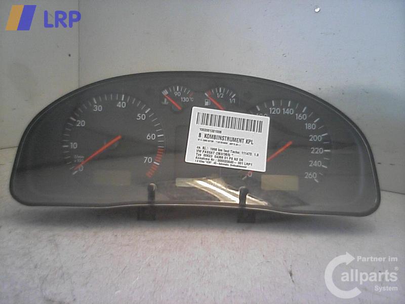 VW Passat B5 3B Tacho Kombiinstrument 3B0919861H BJ1998