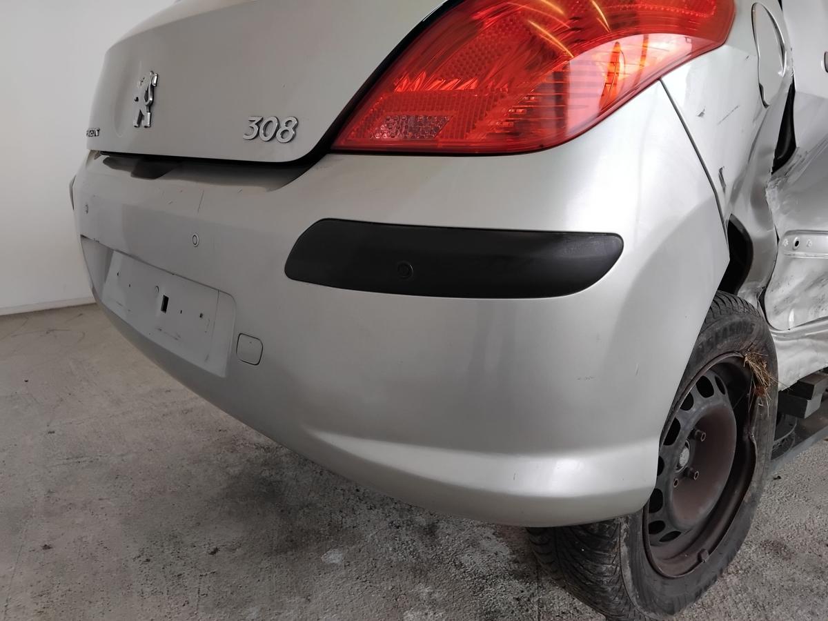 Peugeot 308 I orig.Sto&szlig;stange Sto&szlig;f&auml;nger hinten mit Parkhilfe BJ2009 ETS aschgraumetallic