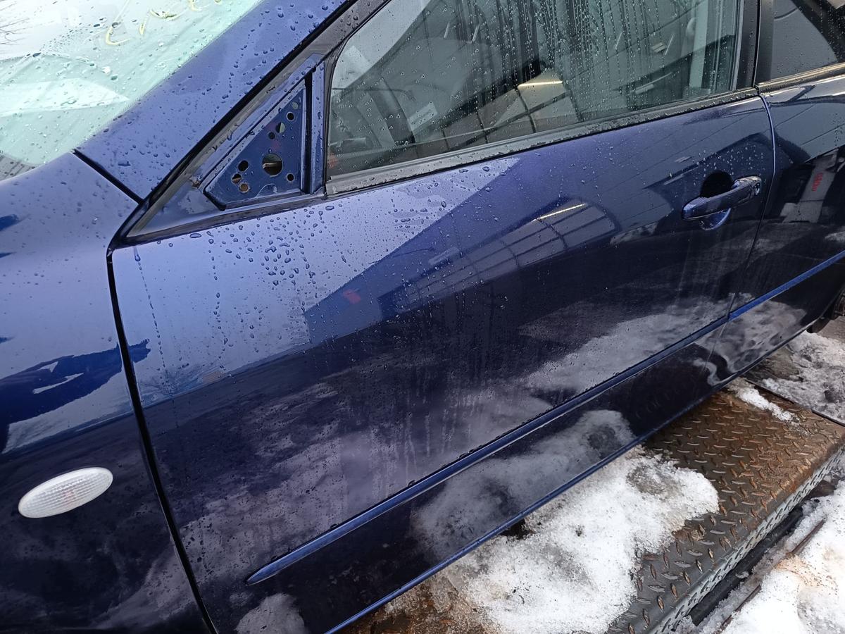 Mazda 6 orig T&uuml;r vorn links Fahrer (Roh) Blau Met / vor Facelift 02-05; Bj 2002