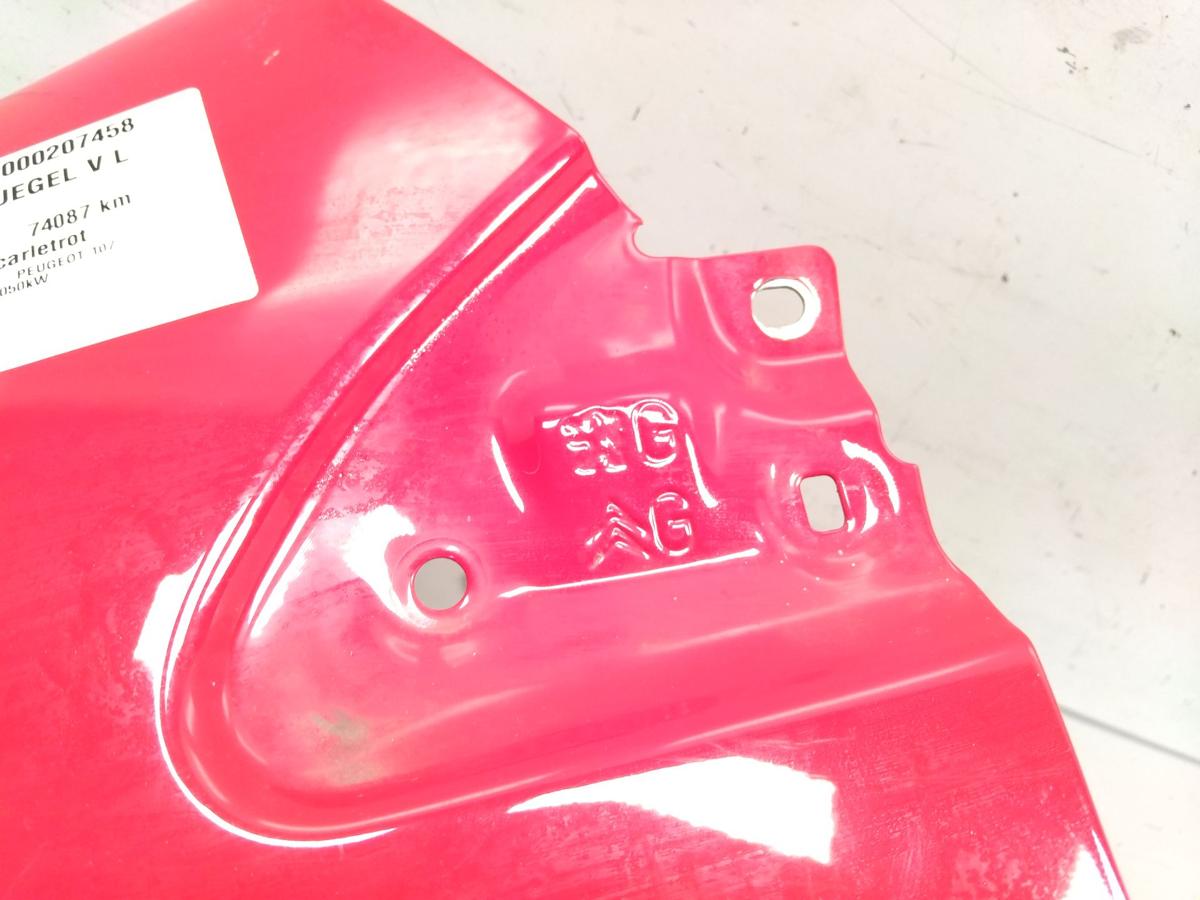 Peugeot 107 original kotfl&uuml;gel vorn links rot 3P0 KJH scarletrot Bj.2009