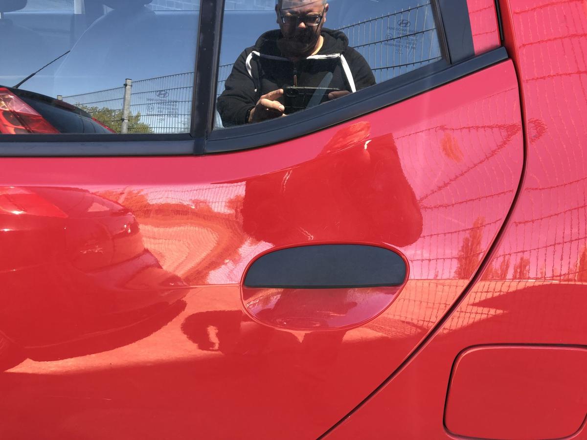 Hyundai i10 PA T&uuml;r hinten links Fondt&uuml;r im Rohbau H4 Electric Red