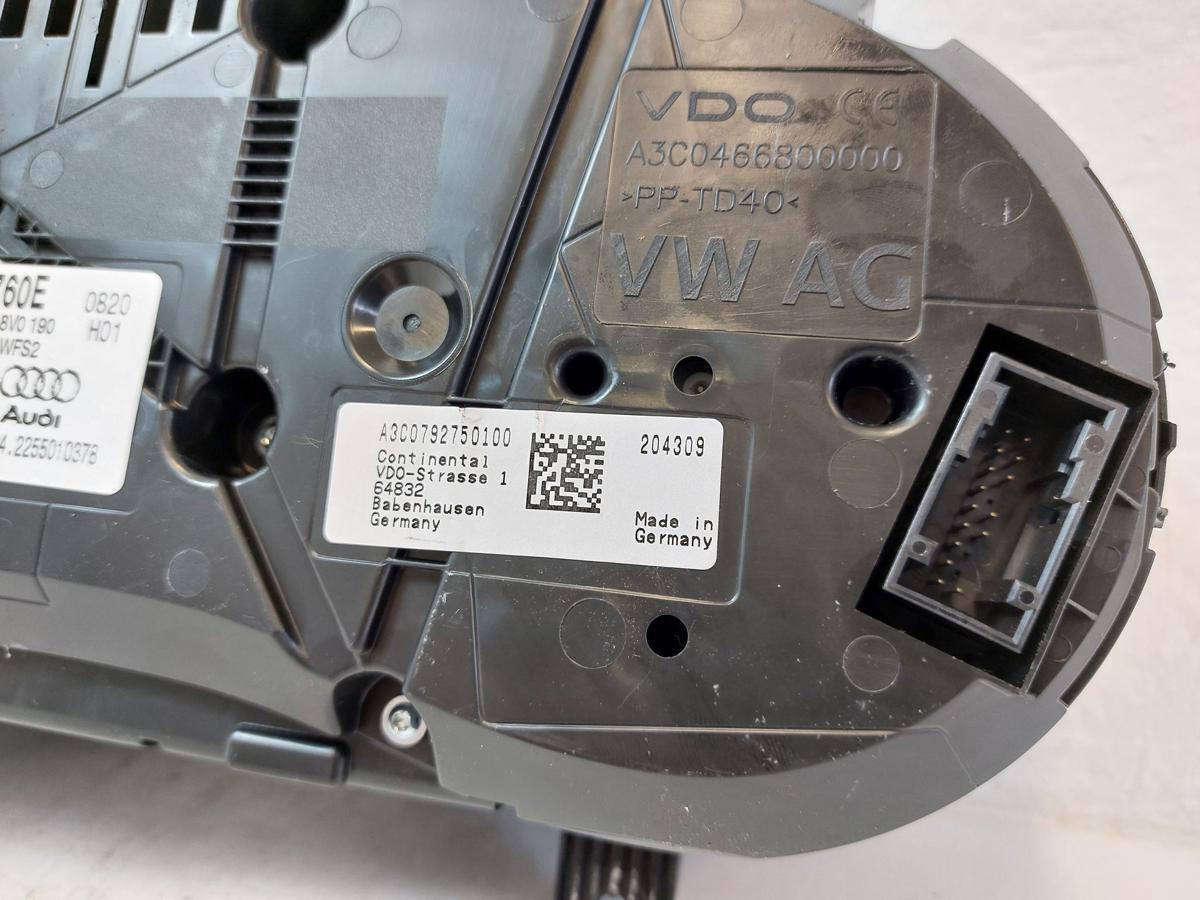 Audi Q2 Typ AG Kombiinstrument Tacho Cockpit OEM 15tkm 30TFSI Analog Anzeigen