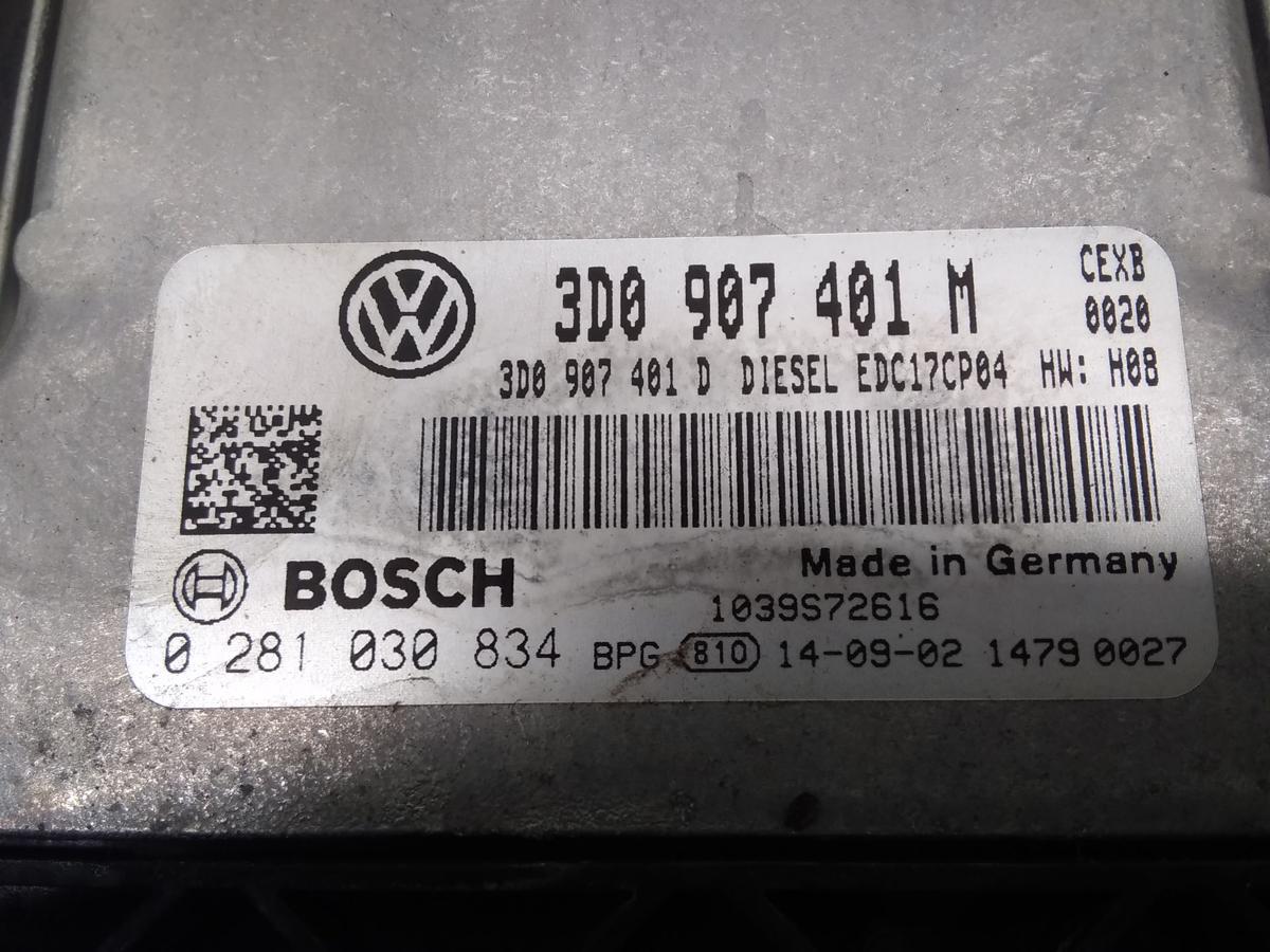 VW Phaeton GP4 Motorsteuergerät 3.0TDI 180kw CEXB Bj.2015 0281030834