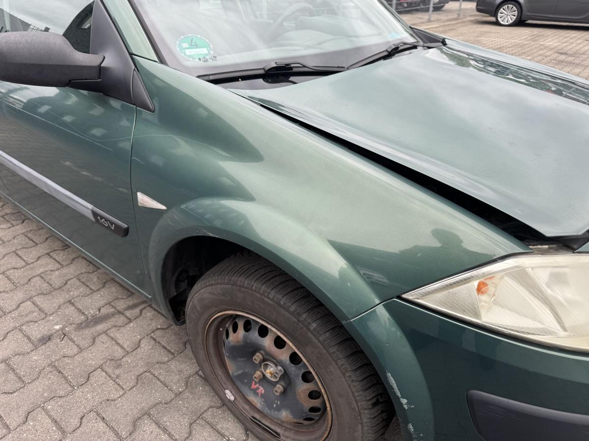 Renault Megane 2 original Kotfl&uuml;gel vorn rechts D96 Vert Giverny Metallic Bj.2004