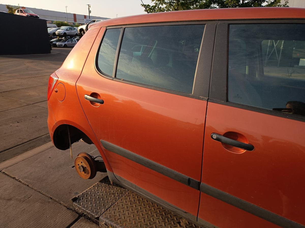 Skoda Fabia II 5J original T&uuml;r Roht&uuml;r hinten rechts LF3H Orange Baujahr 2007