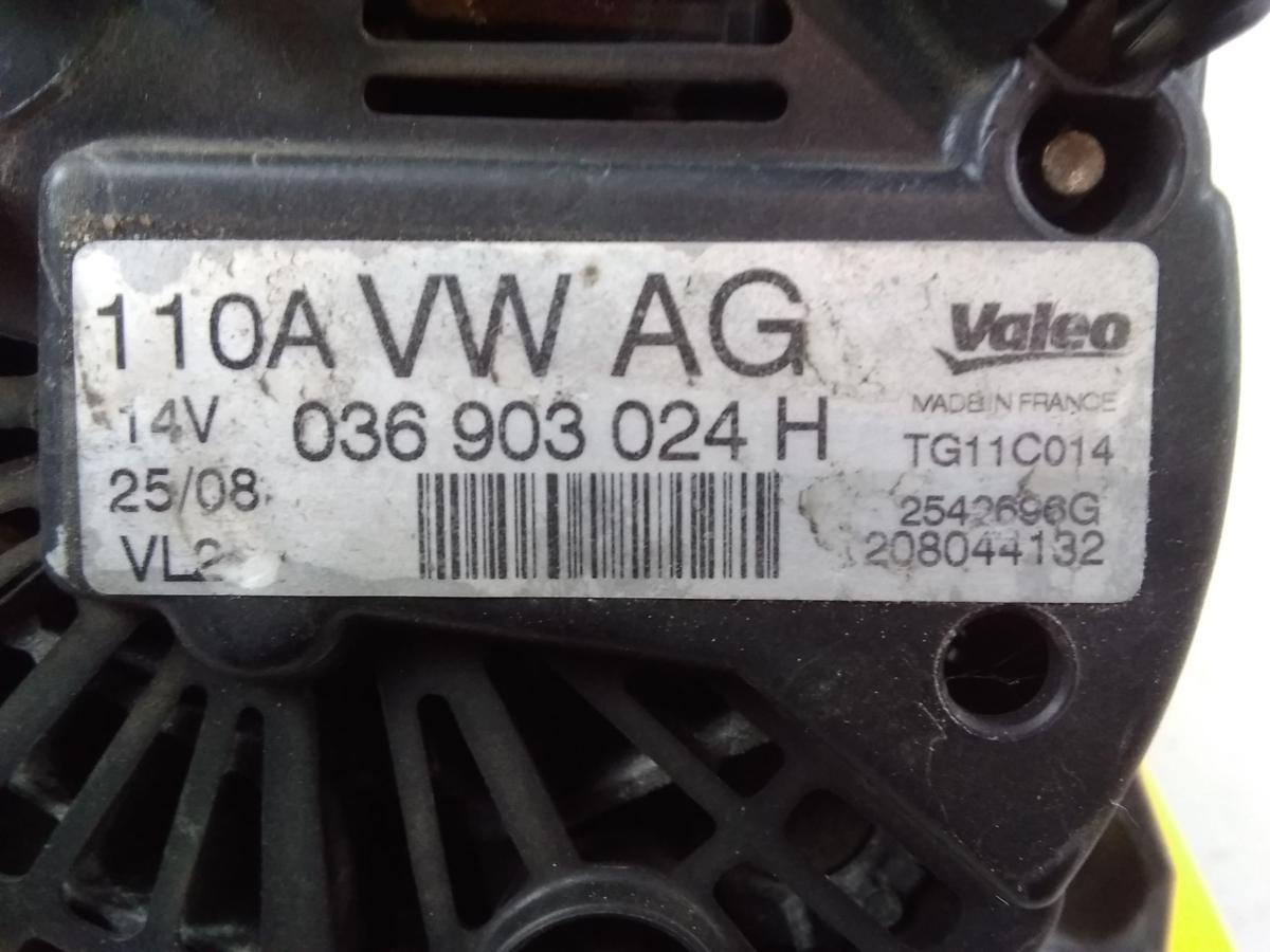 VW Golf 5 1K orig. Lichtmaschine Generator 110A 036903024H Valeo 1.4 59kw BJ2008