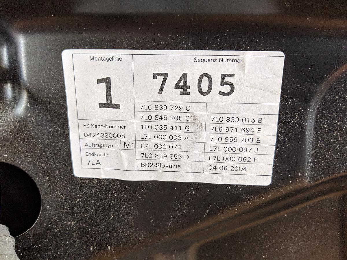 VW Touareg 7L Bj.02-06 Tür hinten links Rohbau