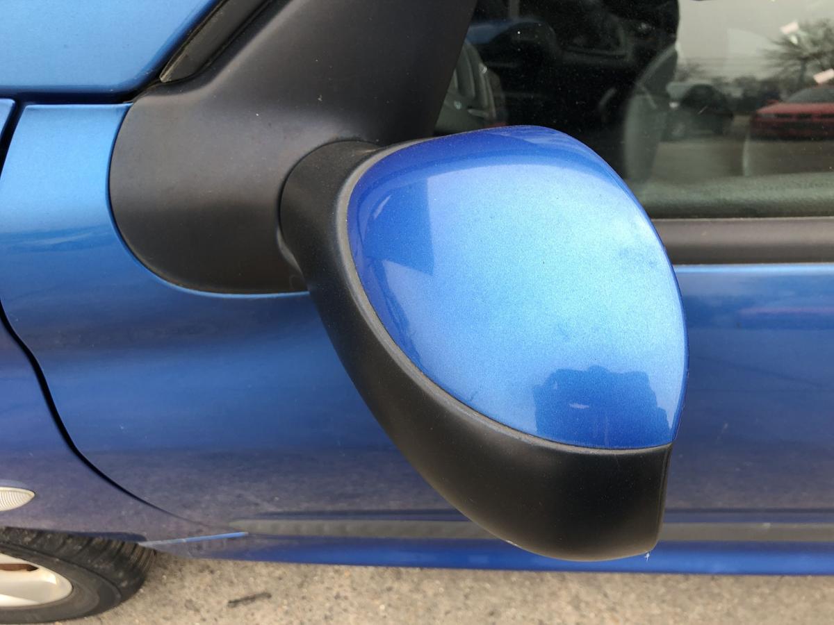 Peugeot 206CC Typ 2D Au&szlig;enspiegel links elektrisch R&uuml;ckspiegel KMF Poseidon Blau